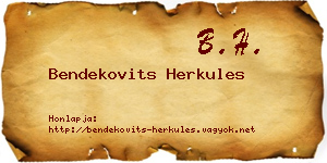 Bendekovits Herkules névjegykártya